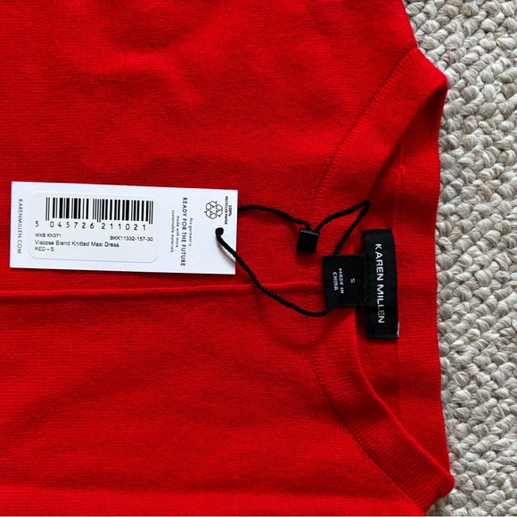 NWT Karen Millen Knitted Maxi Dress | Size S | Red - Picture 3 of 3